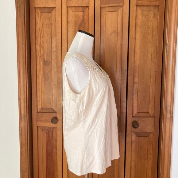 Coldwater Creek Beige Stretch Pullover Top, Size M - Picture 2 of 6